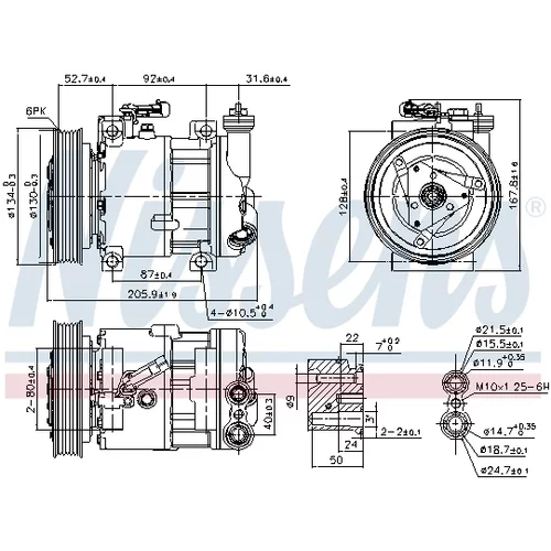 Kompresor klimatizácie NISSENS 89120 - obr. 6