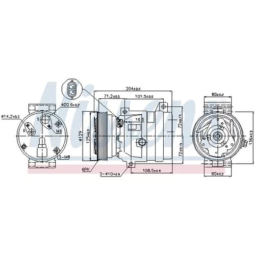 Kompresor klimatizácie 89121 /NISSENS/ - obr. 4