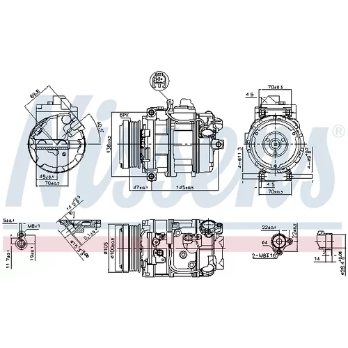 Kompresor klimatizácie NISSENS 89212 - obr. 5