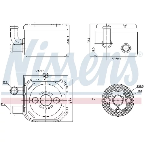 Chladič motorového oleja 90654 /NISSENS/ - obr. 5