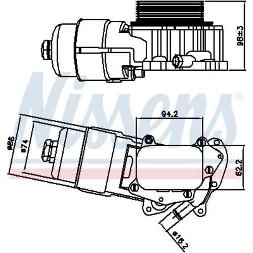 Chladič motorového oleja NISSENS 90703 - obr. 5