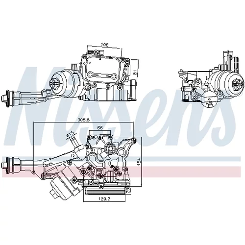 Chladič motorového oleja NISSENS 91352 - obr. 4