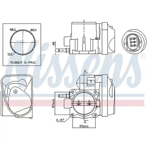 Hrdlo škrtiacej klapky NISSENS 955005 - obr. 6