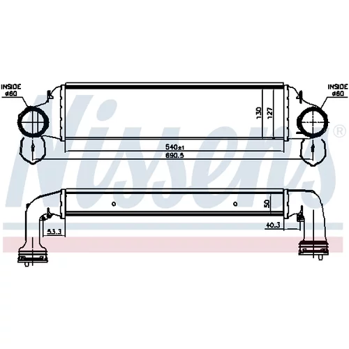 Chladič plniaceho vzduchu 96723 /NISSENS/ - obr. 4