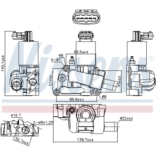 EGR ventil NISSENS 98227 - obr. 6