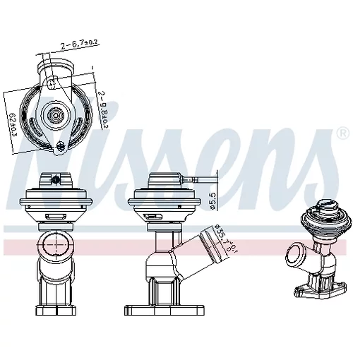 EGR ventil NISSENS 98343 - obr. 5