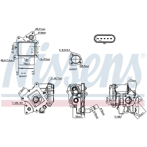 EGR ventil NISSENS 98524