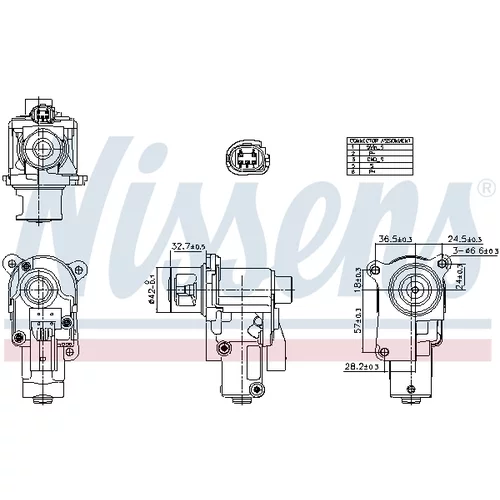 EGR ventil 98552 /NISSENS/