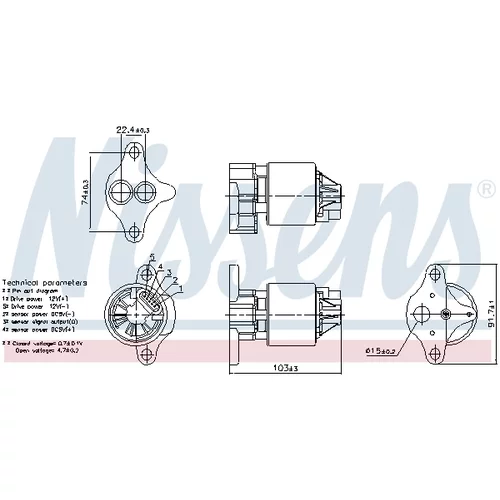 EGR ventil 98560 /NISSENS/ - obr. 6