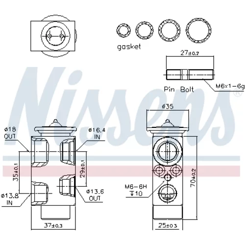 Expanzný ventil klimatizácie NISSENS 999222 - obr. 5