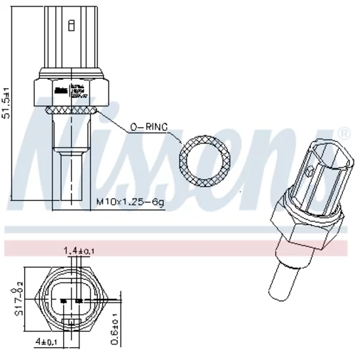 Snímač teploty chladiacej kvapaliny NISSENS 207066 - obr. 5