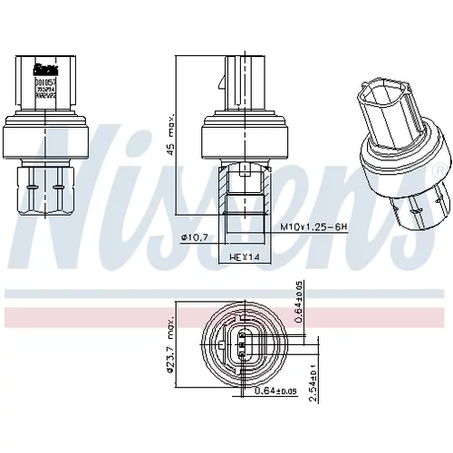 Tlakový spínač klimatizácie 301057 /NISSENS/ - obr. 5