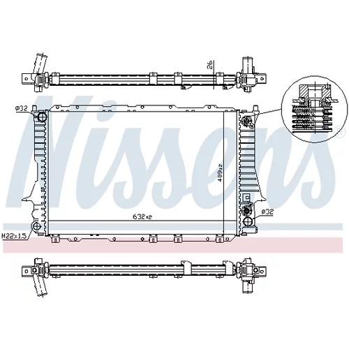 Chladič motora NISSENS 60476 - obr. 4