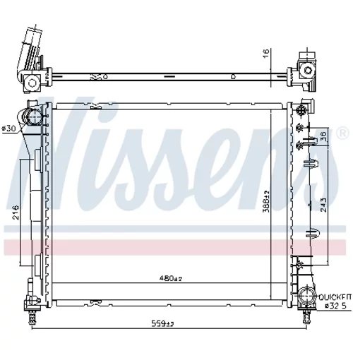 Chladič motora 606159 /NISSENS/ - obr. 4