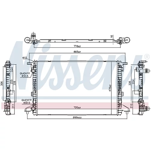 Chladič motora 606463 /NISSENS/ - obr. 5