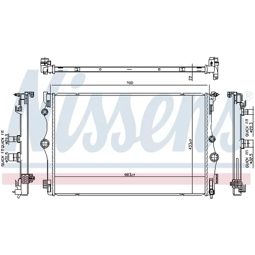 Chladič motora NISSENS 606815 - obr. 4