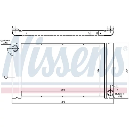 Chladič motora 60765 /NISSENS/ - obr. 4