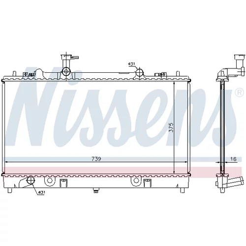 Chladič motora NISSENS 62466A - obr. 5