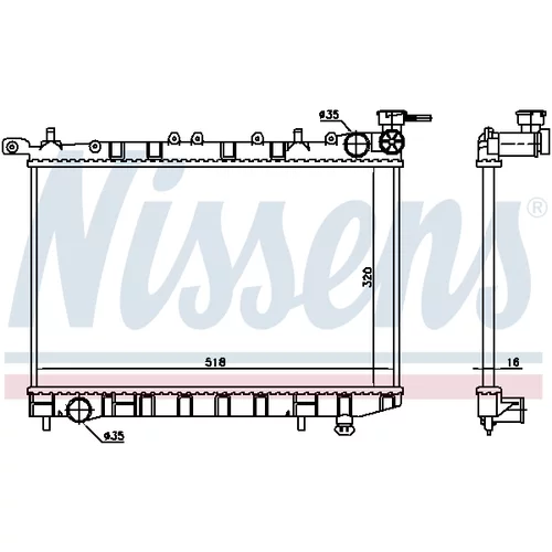 Chladič motora 62974 /NISSENS/ - obr. 4