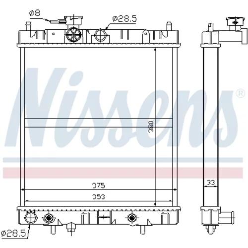 Chladič motora NISSENS 629871 - obr. 5