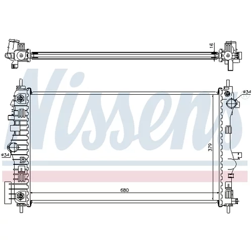 Chladič motora NISSENS 630713 - obr. 4