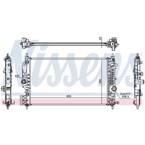 Chladič motora 630764 /NISSENS/