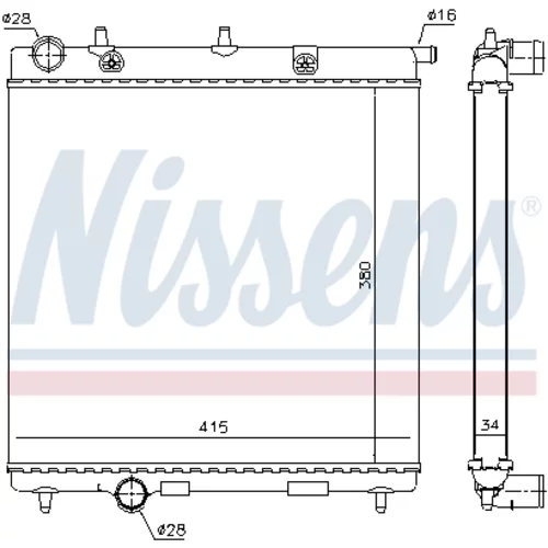 Chladič motora 63505 /NISSENS/ - obr. 5