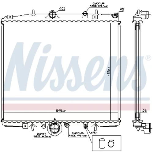 Chladič motora NISSENS 63695A - obr. 5