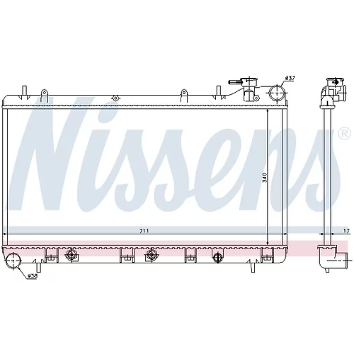 Chladič motora NISSENS 64186 - obr. 5