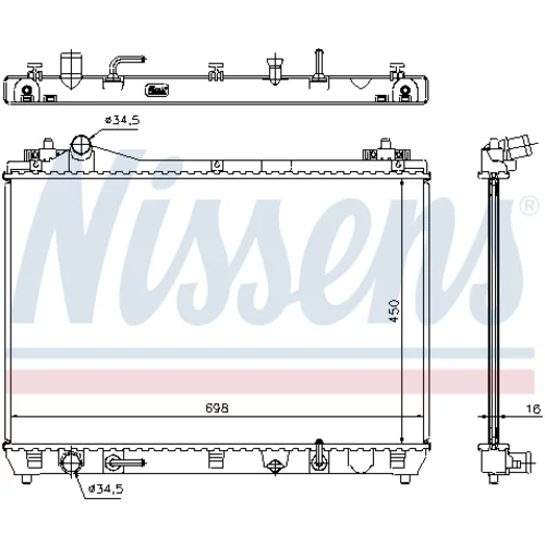 Chladič motora NISSENS 64199 - obr. 6