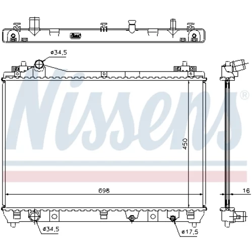 Chladič motora NISSENS 64201 - obr. 5