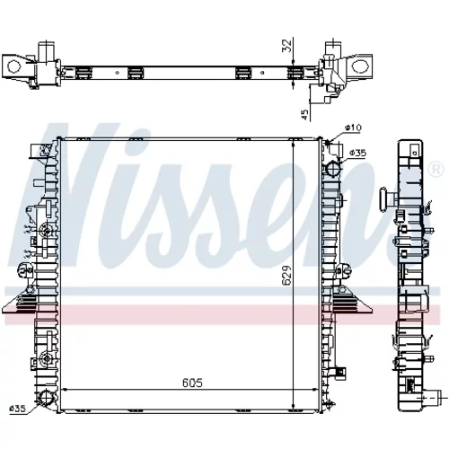 Chladič motora NISSENS 64320A - obr. 4