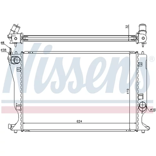 Chladič motora NISSENS 64666A - obr. 5