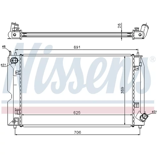 Chladič motora NISSENS 64679A - obr. 5