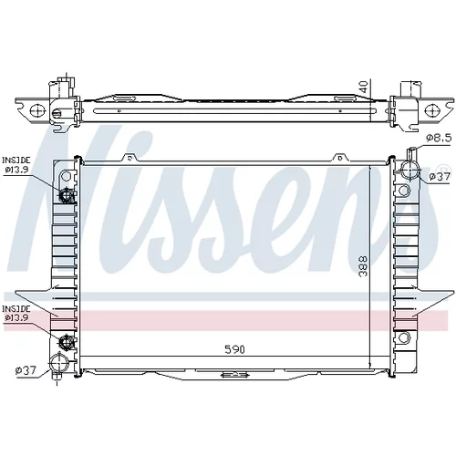 Chladič motora NISSENS 65548A - obr. 4