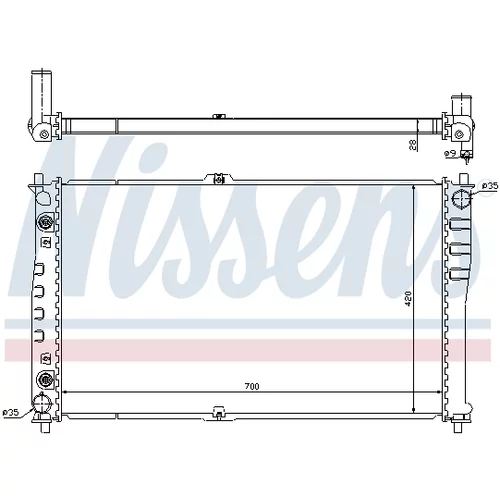 Chladič motora NISSENS 66619 - obr. 5