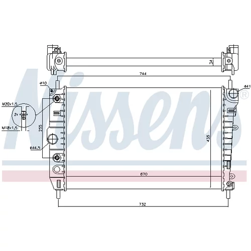 Chladič motora NISSENS 66701 - obr. 9