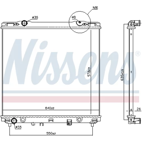 Chladič motora 66773 /NISSENS/