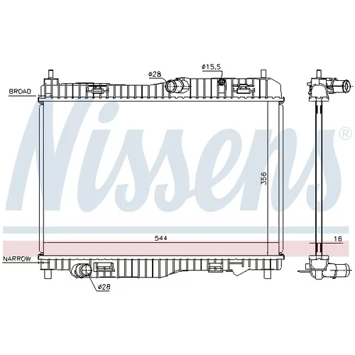 Chladič motora NISSENS 66858 - obr. 5