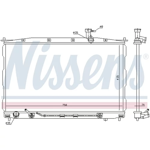 Chladič motora NISSENS 67505 - obr. 6