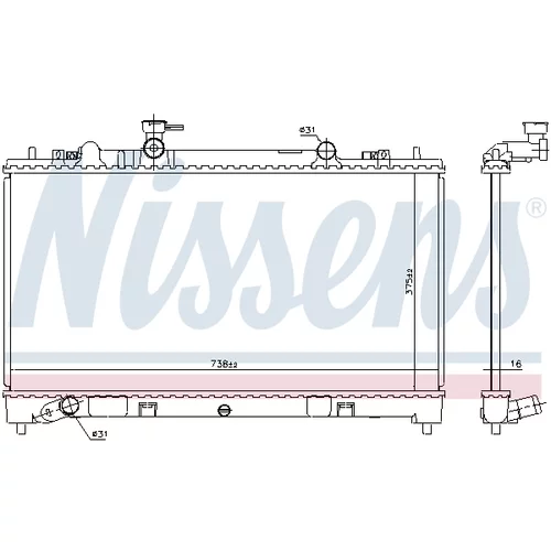 Chladič motora 68510 /NISSENS/ - obr. 5