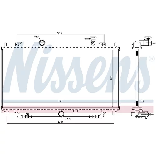 Chladič motora NISSENS 68555 - obr. 4