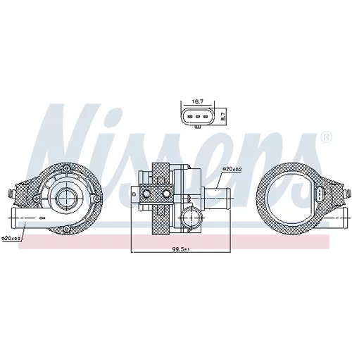 Vodné čerpadlo, chladenie motora NISSENS 831091 - obr. 5