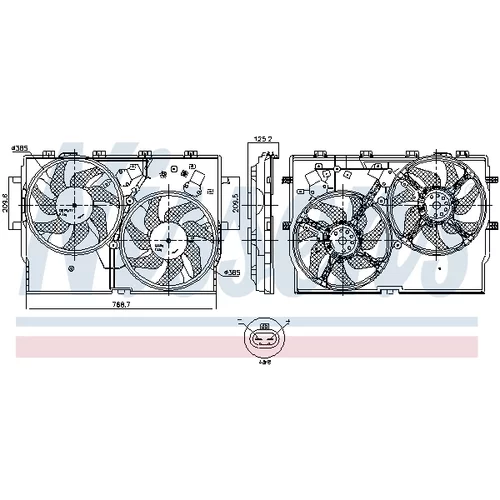 Ventilátor chladenia motora NISSENS 850001