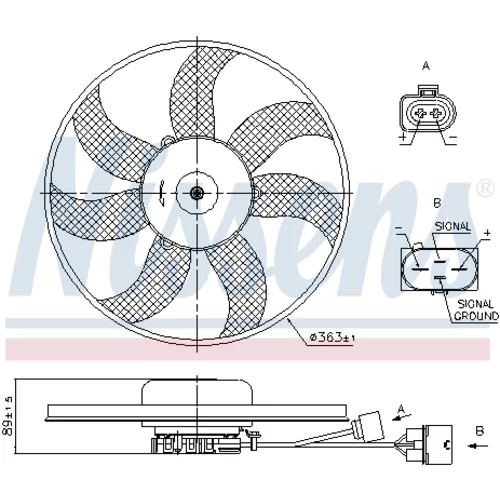 Ventilátor chladenia motora NISSENS 850020 - obr. 6