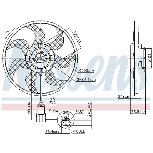 Ventilátor chladenia motora NISSENS 850070 - obr. 5