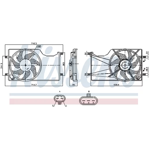 Ventilátor chladenia motora NISSENS 850098