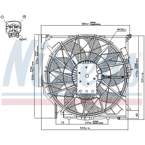 Ventilátor chladenia motora NISSENS 85067 - obr. 5