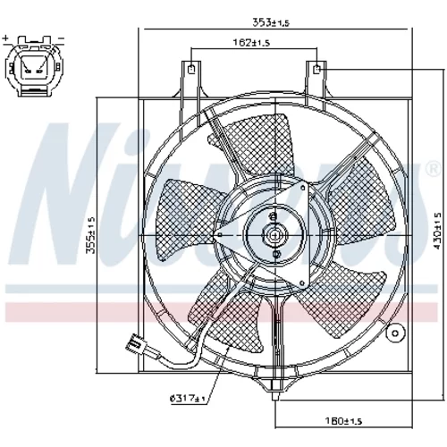 Ventilátor chladenia motora NISSENS 85281 - obr. 5