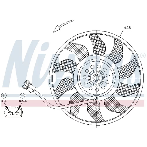 Ventilátor chladenia motora NISSENS 85618 - obr. 5